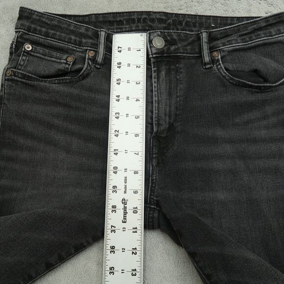 American Eagle Jeans Mens Size 32x32 (32x31 Real) Gray Slim Fit Stretch Denim - Picture 16 of 16